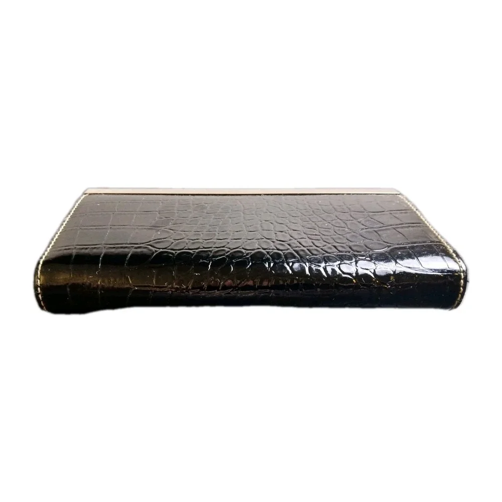 Black Clutch Wallet Credit Card/Cash/coins Women's  7.5X4X1.3‎ #1544
